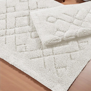 Komplet kopalniških preprog v kremni barvi