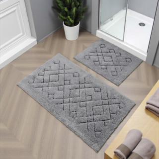 Komplet sivih kopalniških preprog