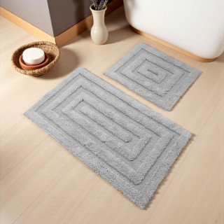 Komplet sivih kopalniških preprog