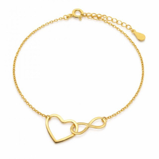 Ženska pozlačena zapestnica z obeski