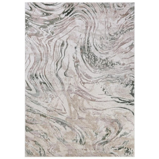 Krem preproga z geometrijskim motivom