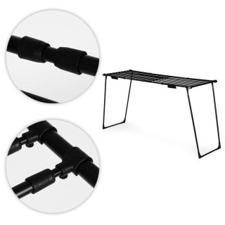 Črno teleskopsko stojalo za sušenje perila