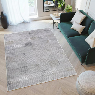 Siva moderna preproga z nežnim vzorcem