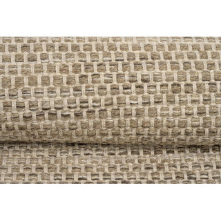 Pletena temno bež preproga v boho slogu