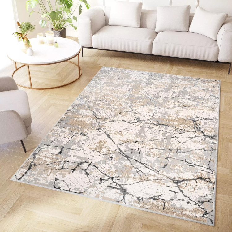 Vzorčasta siva preproga s 3D učinkom