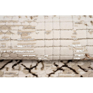 Rjava vzorčasta preproga s 3D učinkom