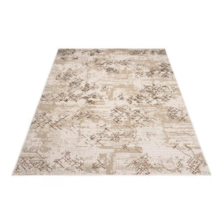 Rjava vzorčasta preproga s 3D učinkom