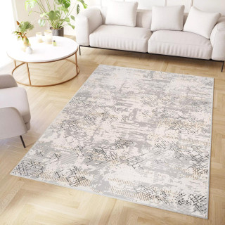 Vzorčasta siva preproga s 3D učinkom