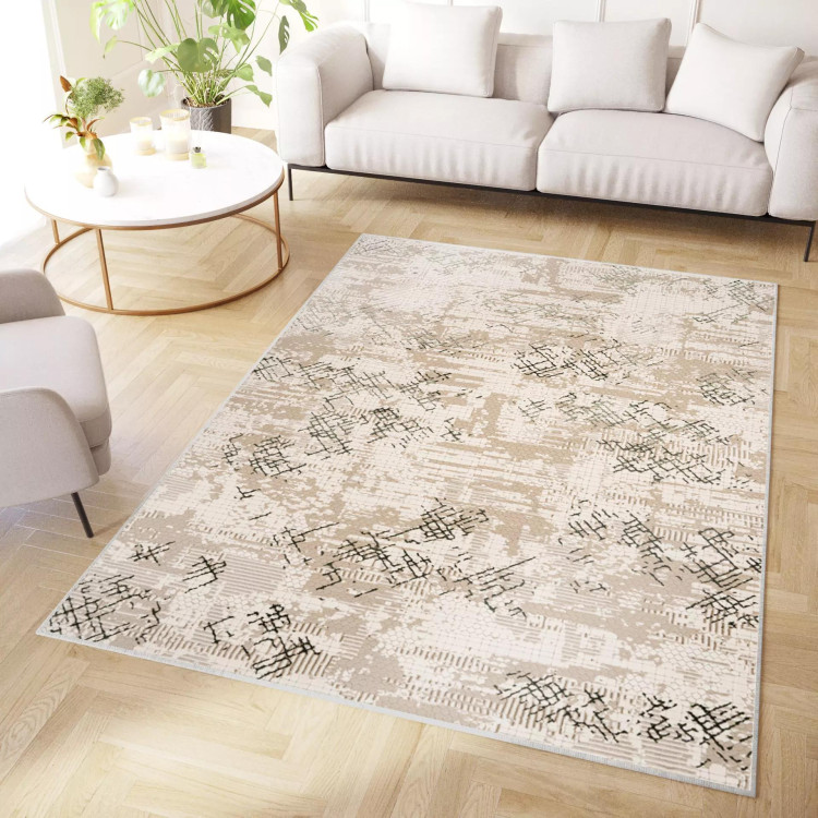 Zelena vzorčasta preproga s 3D učinkom