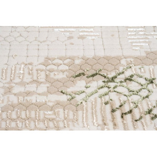 Zelena vzorčasta preproga s 3D učinkom