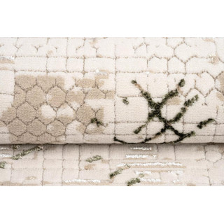 Zelena vzorčasta preproga s 3D učinkom