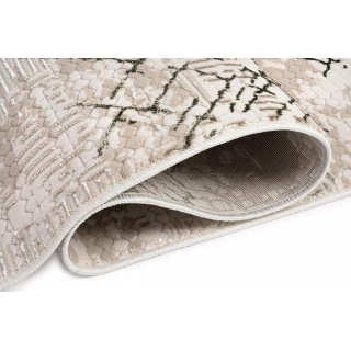 Zelena vzorčasta preproga s 3D učinkom