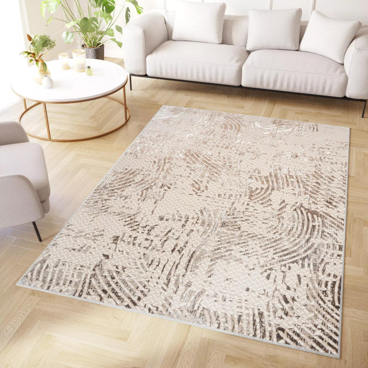 Vzorčasta rjava preproga s 3D učinkom