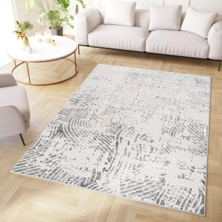 Siva vzorčasta preproga s 3D učinkom