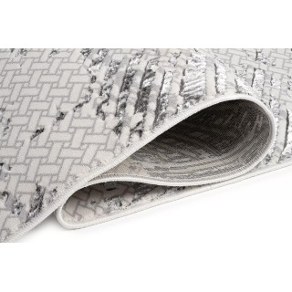 Siva vzorčasta preproga s 3D učinkom