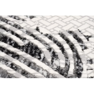 Siva vzorčasta preproga s 3D učinkom