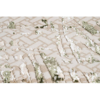 Vzorčasta zelena preproga s 3D učinkom