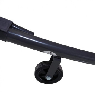 Dvosedežni sivi vrtni ležalnik s streho