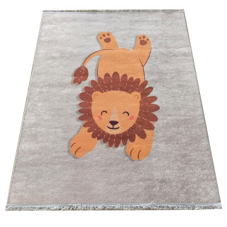 Otroška siva preproga z levom