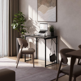 Majhna črna pisalna miza Mark Adler LEADER 1.3 BLACK