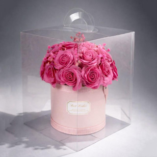 Roza škatla dišečih milnih cvetov