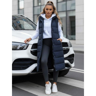 Dolg temno moder ženski telovnik TY5252