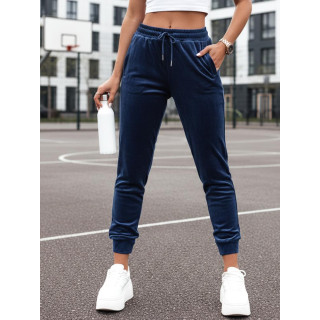 Ženske modre velur trenirke UY3836