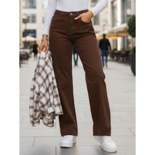 Ženske široke rjave kavbojke UY2877