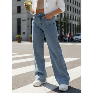 Široke svetlo modre ženske kavbojke UY2871