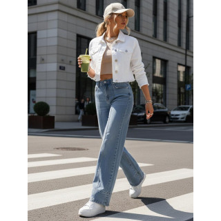 Široke svetlo modre ženske kavbojke UY2871