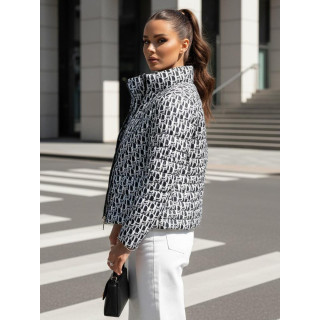 Črna vzorčasta ženska jakna TY4505