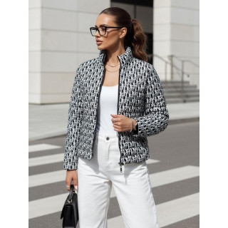 Črna vzorčasta ženska jakna TY4505