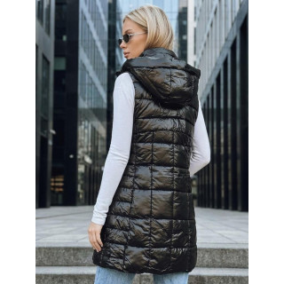 Ženski črni prešit telovnik TY5257