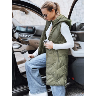 Ženski dolgi zeleni telovnik TY5264