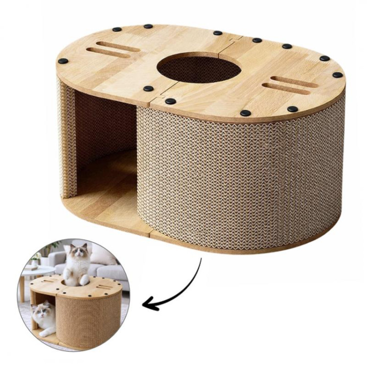 Kartonski praskalnik/mačja postelja