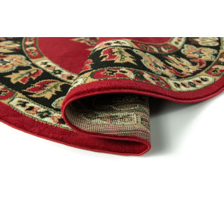 Rdeča okrogla vzorčasta preproga