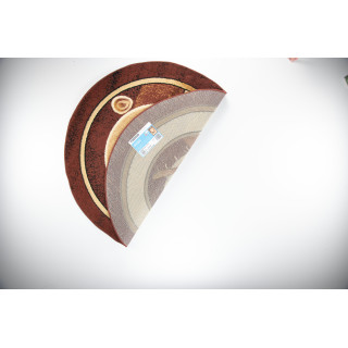 Okrogla rjava vzorčasta preproga