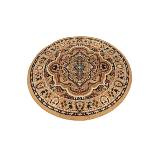 Okrogla preproga z vzorcem bež