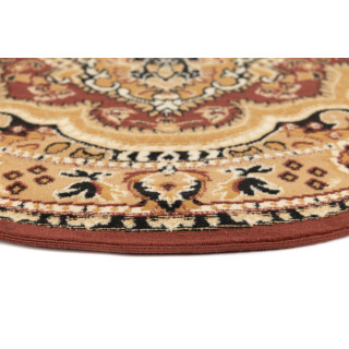 Okrogla rjava vzorčasta preproga