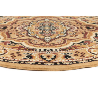 Okrogla preproga z vzorcem bež