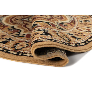 Okrogla preproga z vzorcem bež