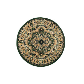 Zelena okrogla preproga z vzorcem