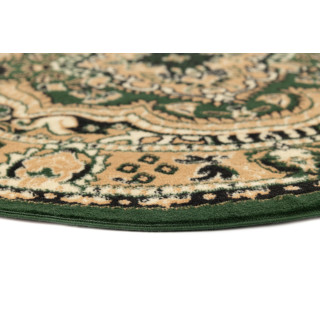 Zelena okrogla preproga z vzorcem