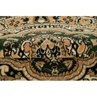 Zelena okrogla preproga z vzorcem