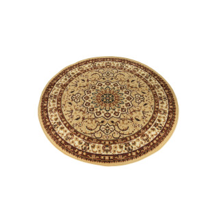 Bež okrogla preproga z vzorcem