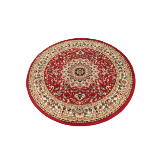 Okrogla rdeča preproga z vzorcem