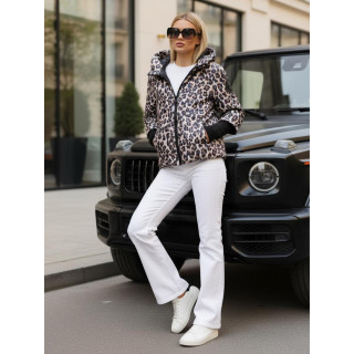 Ženska jakna v roza barvi leopardija TY5550