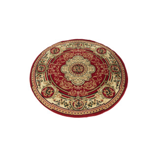Rdeča okrogla preproga z vzorcem