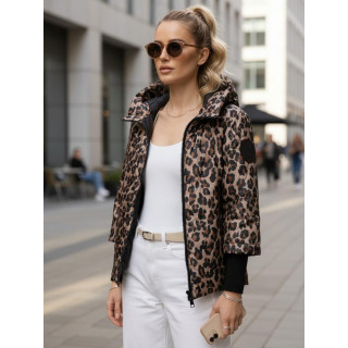 Ženska bež leopardja jakna TY5549