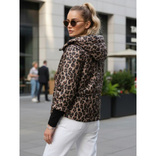 Ženska bež leopardja jakna TY5549